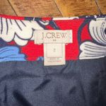 J.Crew  red floral business casual office vixen 2 pencil skirt Photo 1
