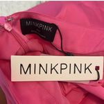 MINKPINK  Finlay Satin Halter Mini Dress Pink Photo 3