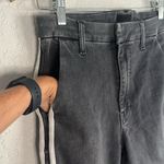 Mother Shaker Prep Fray Jeans Dear Mr Black Racer Grey Stretchy Y2K Grunge Hem Size 25 Photo 1