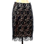Banana Republic Vintage | Lace Skirt Black & Blush Pink Lining Size 4 Small S Photo 4
