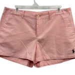 Ralph Lauren  Women's Pink Cotton Chino Shorts Pony Logo Casual Summer Size 8‎ Photo 0