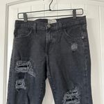 Current/Elliott  Boyfriend The Fling‎ Repair Distressed Black Jeans Size 25 Photo 1