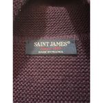 Saint James Plum Grape Sweater Cardigan Knit Wool blend Buttons sz 6 Purple Photo 2