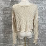 HAVANA Cream Textured Distressed Long Sleeve Top Photo 2