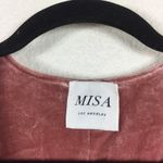 MISA Los Angeles  Carolina Pink Crushed Velvet Ruffle Wrap Maxi Dress Small Photo 4