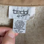 Vintage 90s Teddi Women’s Size Small Tan Fleece Fall Leaves Jacket Cottagecore Photo 7