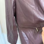 Chico's Chico’s Maroon faux leather jacket size 2 (their 12/14 or large) Photo 1