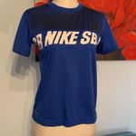 Nike  Shirt Size S Small Blue Crop Top Short Sleeve Tee Cropped Photo 0