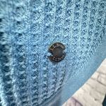 L.L. Bean Signature Waffle Boatneck Sweatshirt Blue Women’s Size Small Photo 4