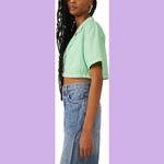 Free People NWT Honeydew Crop Blouse Photo 9