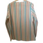 Sundance Top Striped Pop Over Long Sleeve Tunic Cotton Beach Vacation Medium Photo 2