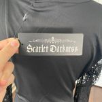 NWT Scaralet Darkness Black Witchy Whimsygoth Asymmetric Lace Bell Sleeve Top M Size M Photo 5