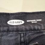Old Navy  Denim Jean Boyfriend Shorts Women’s 0 Black Mid Rise Distressed Summer Photo 2