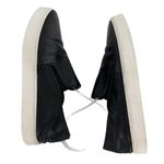Vince  Garvey Black Leather Slip On Platform Sneakers Size 8 M Photo 3