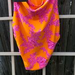 Ellen Tracy  Women's Coral print pink & orange Halter One Piece Swimsuit size 10 Photo 4