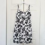Talbots NWT Vintage 90's White & Navy Paisley Spaghetti Strap Mini Dress 8P Photo 1