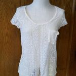 Kimchi Blue  Lace Top Ecru Scoop Neck Pocket M Photo 0