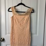 Lulu’s peach romantic heart off shoulder lace mermaid maxi gown dress medium Orange Photo 3