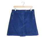 Brooks Brothers  Women's 8 Blue Corduroy Pleated Mini Skirt Photo 0