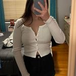 Brandy Melville White Button Down Shirt Photo 0