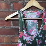 NWOT Botanical Fringed Crop Top in Green | Size XS Photo 1