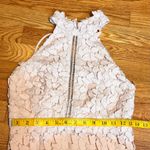 Bardot Women’s 4 Pink Gemma Floral Lace Halter Backless Eyelet Sheer Midi Dress Photo 2