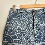 Free People School Daze Tribal Denim Mini Button Fly Skirt Photo 2