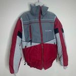 POLARIS Vintage 90s Ski Jacket Zip Up Winter Coat red Grey size Medium Photo 0