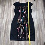 Connected Apparel Floral Embroidered Black Dress NWT Women's Size 12 Photo 2