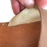 Via Spiga Leather Two Tone Strappy Wooden Heeled Open Toe Sandals Women's Size 9 Brown Photo 6