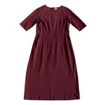 LK Bennett  Liya Dress Cabernet Red Sheath Fitted 3/4 Sleeves Size 4 Women's Photo 1