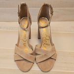 Sam Edelman {10} Yancy Block Heel Ankle Strap Sandal in Golden Caramel Suede Photo 2