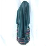 Hot & Delicious Boho Woven Blouson Dress Long Split Sleeves Green Photo 3