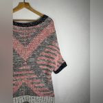Anthropologie Moth Knit Short Sleeve Cardigan XS Boho Textured Button Front Black Photo 6