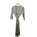 ZARA  Women’s Satin Wrap Midi Dress in Leopard Print Size S Photo 4