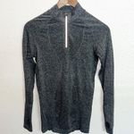 Zyia active charcoal gray fitted breathable long sleeve quarter zip top Size XS Photo 0