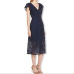 Ali & Jay Ali &‎ Jay navy blue lace wrap dress large new Photo 1