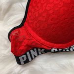 PINK - Victoria's Secret PINK Red Wear Everywhere Push-up Bra Photo 2