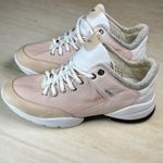 Geox  Respira Womens Sneakers Pink Beige Leather Suede Mesh Comfort Size 7 Photo 2