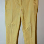 Loft  Marisa Slim Ankle Pants Yellow Size 8P Stretch Cotton Twill Work Pants Photo 0