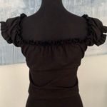 Missguided Black Off The Shoulder Crop Top Photo 1