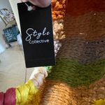 Vibrant Multicolor Woven Tote Bag Red Photo 2