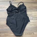 Cupshe Timeless Black Ruched One-Piece Swimsuit Womens Size XL Cut Out Front NEW Photo 8