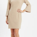 Genny Made in Italy 100% Wool Mini Dress IT 42 US 8 Tan Photo 0