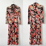 Vintage‎ 1960’s psychedelic floral maxi dress long sleeve Size 2 Photo 1