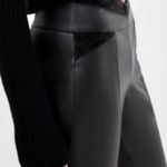 ZARA | high rise faux leather asymmetrical waist band leggings. NWT. Zipper ankle. Lined in soft fleece! Offers welcome!🖤 Photo 0