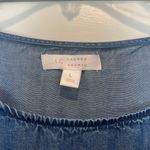 LC Lauren Conrad Indigo cuffed Short Sleeve Top size large. Photo 1