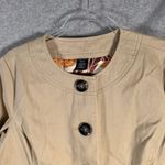 Babystyle Maternity Khaki Trench Coat Jacket Size S NWT Tan Photo 3
