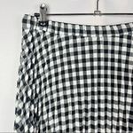 Rachel Zoe Black & White Gingham Plaid Pleated Midi Skirt 6 Photo 3