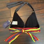 Jag jeans NWT Jag Black Chromatic and Neon Geo Print Bikini Top Photo 3